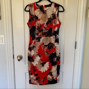 RED FLORAL CALVIN KLEIN DRESS | 6